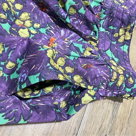 J. Crew Elsie Full Skirt in Purple Multi-Color Nightfall Floral Pattern Size 6 - Picture 10 of 13
